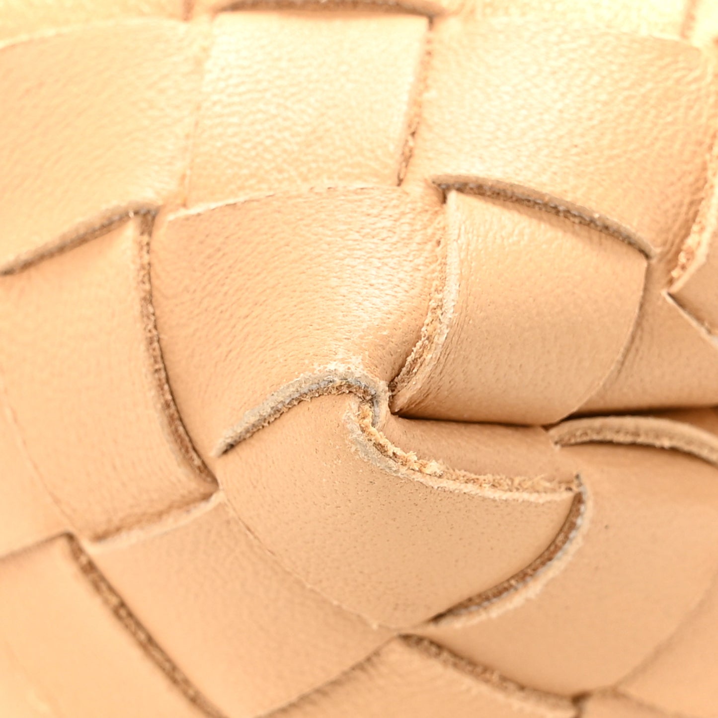 Nappa Intrecciato Mini Loop Camera Bag Almond