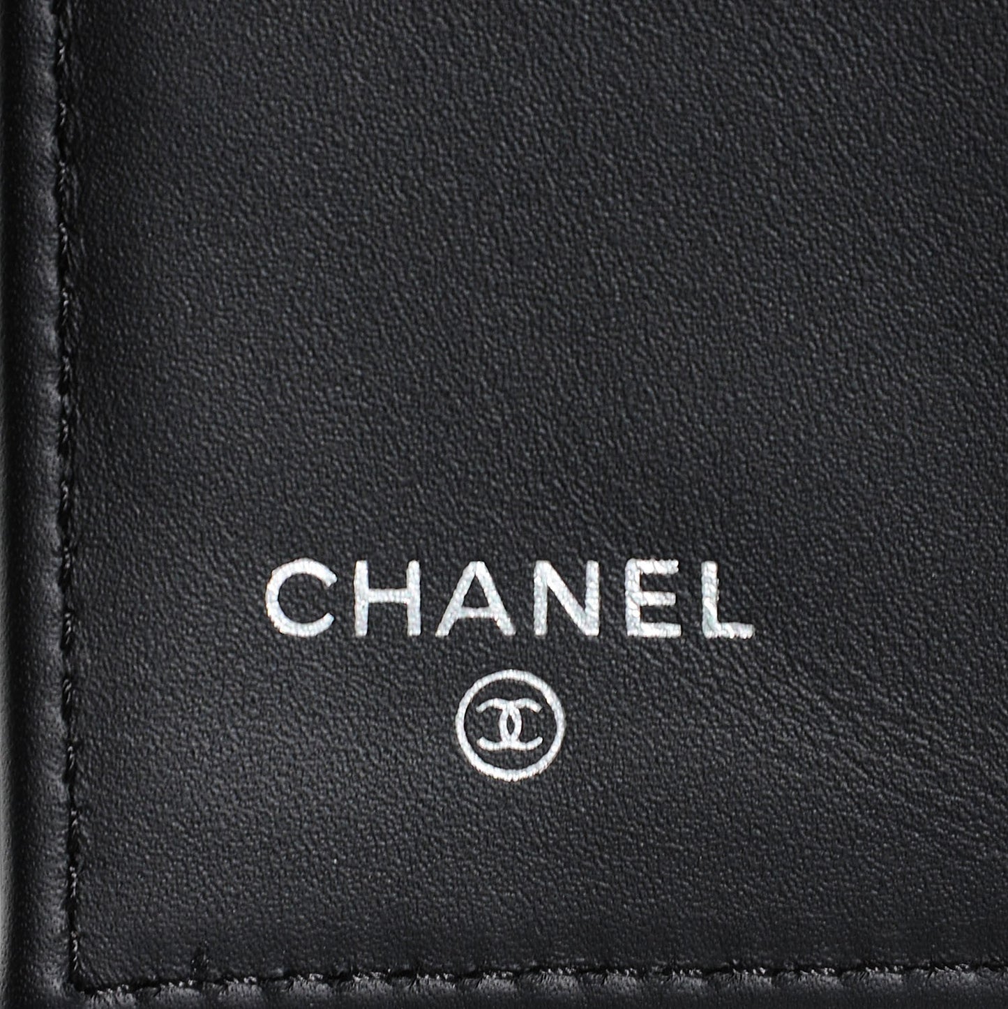 Patent Calfskin Quilted Large Flap Wallet Black