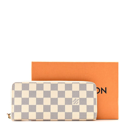 Louis Vuitton Damier Azur Clemence Wallet Rose Ballerine 11 of 11