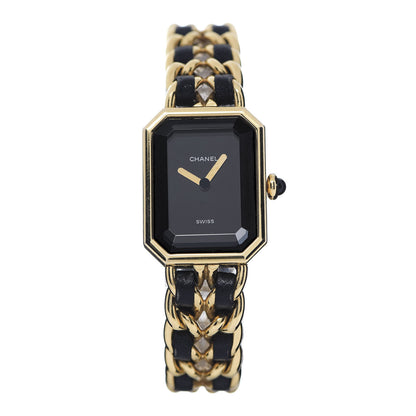 Chanel Stainless Steel Lambskin 20mm Chain Premiere Quartz Watch Gold XL 1 of 5