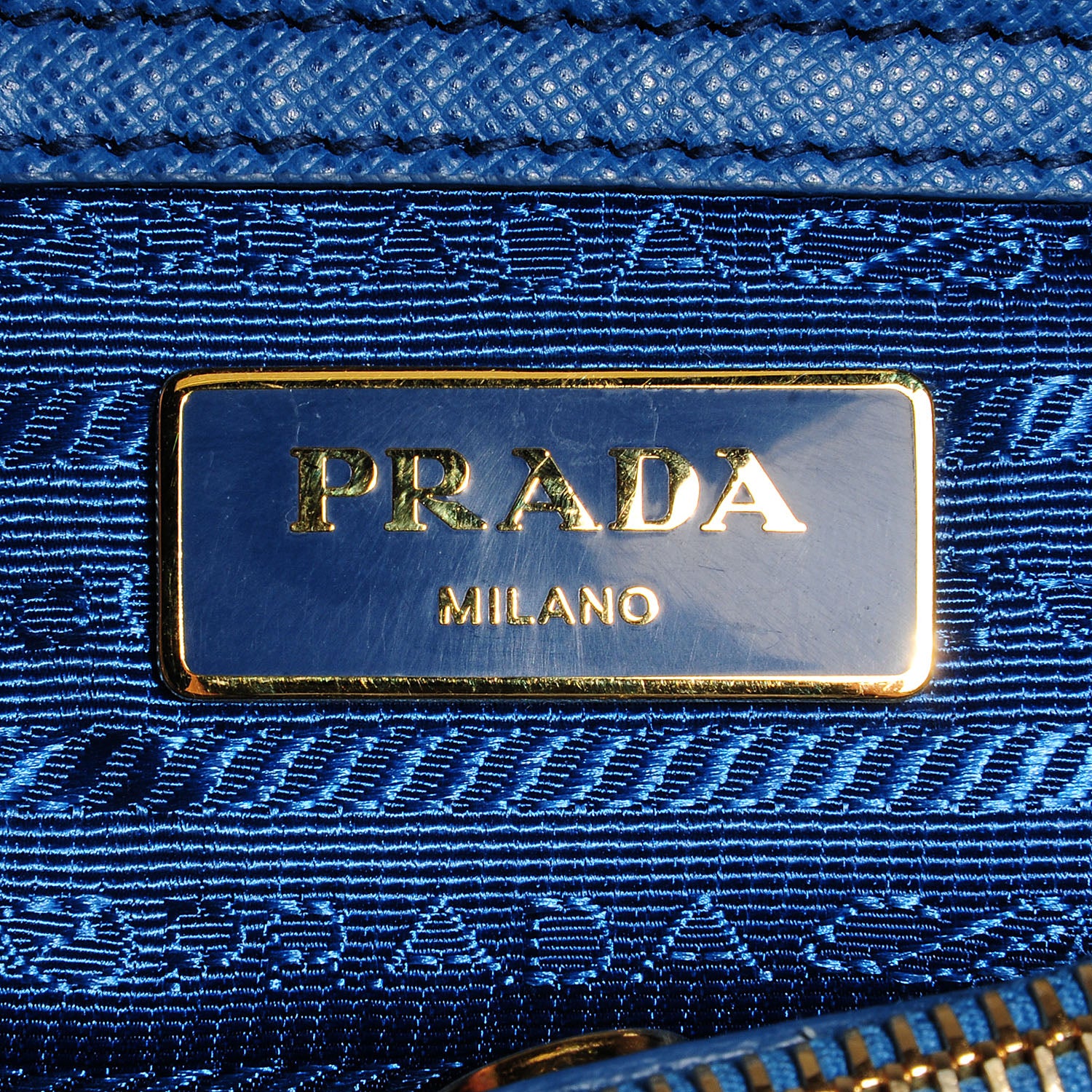 Prada Saffiano Lux Medium Tote Cobalto 6 of 12