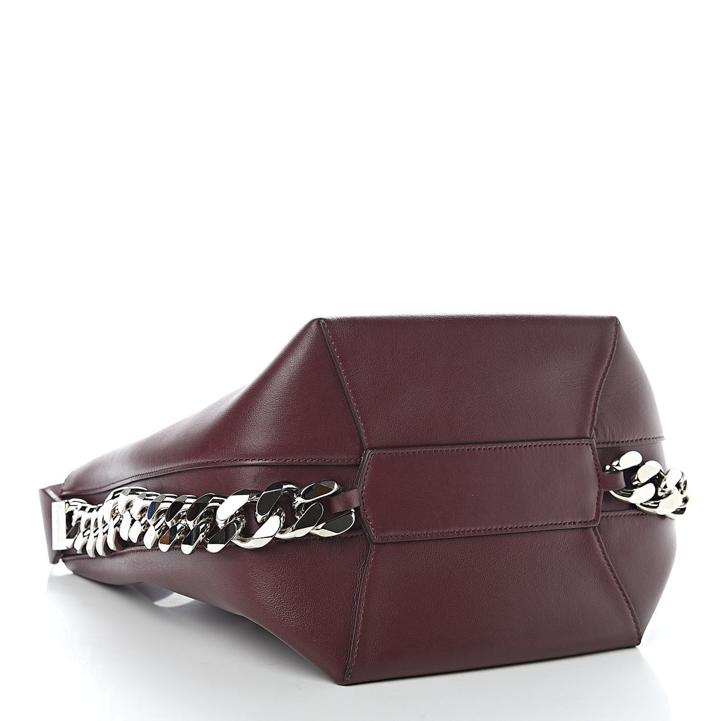 Calfskin Infinity Bucket Bag Oxblood