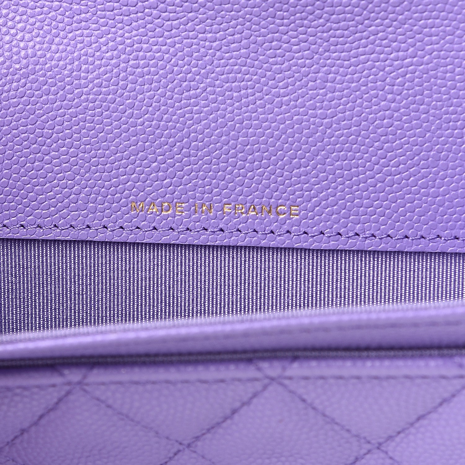 Chanel Caviar Quilted Flap Card Holder Wallet Purple 5 of 7