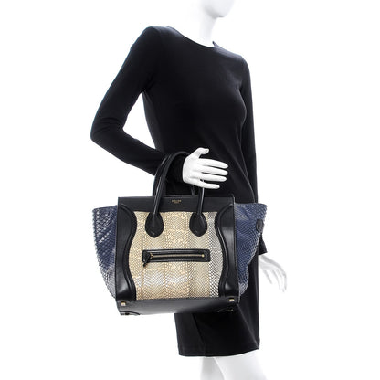 Celine Cobra Mini Luggage Black Navy Khaki 2 of 17