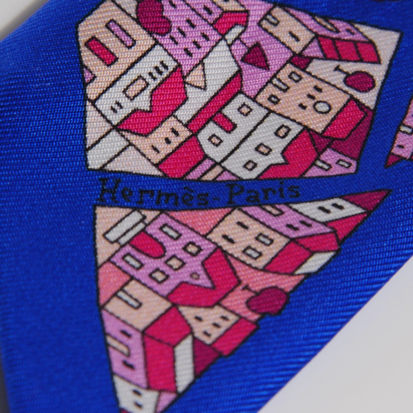 Silk Rive Droite Rive Gauche Twilly Bleu Roy Rose Beige