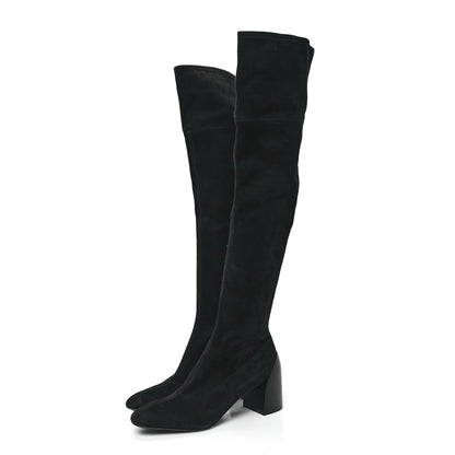 Hermes Velvet Goatskin Betty 60 Boots 38.5 Black 3 of 6