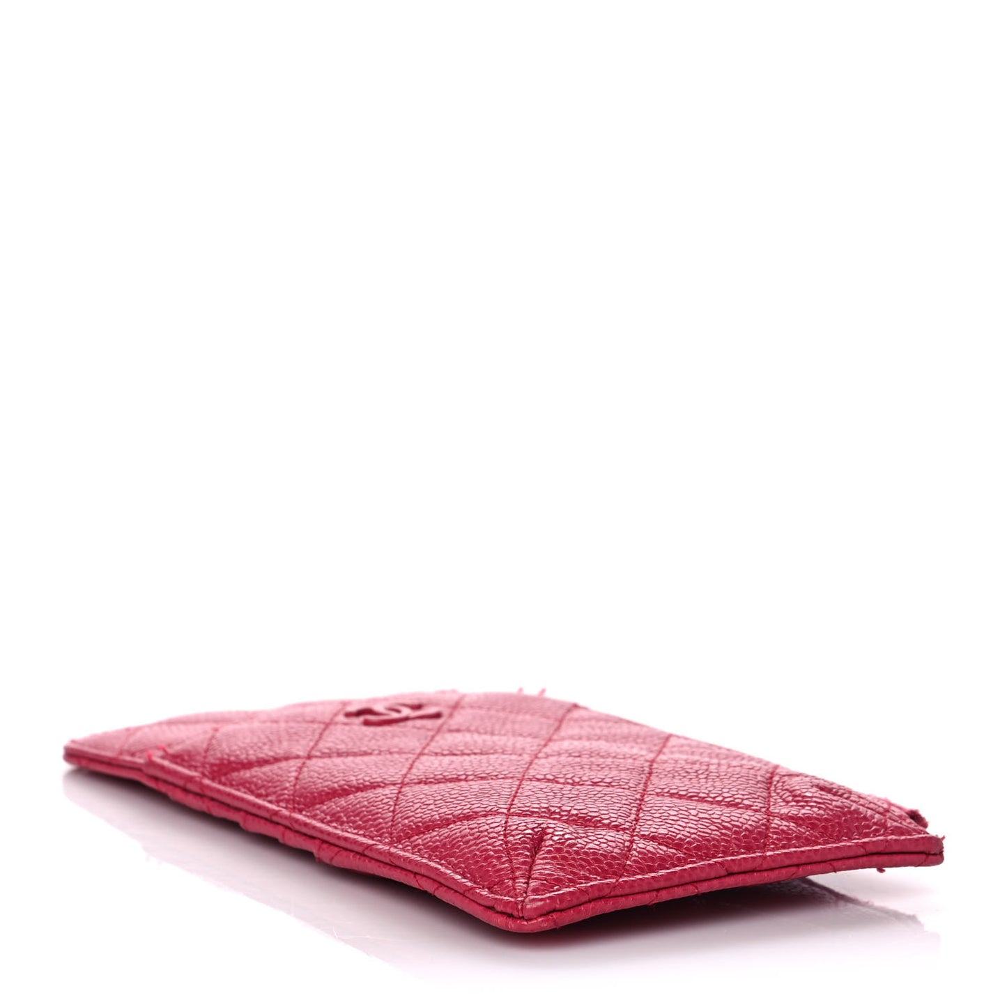 Caviar Quilted Classic Flat Wallet Pouch Pink