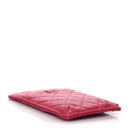 Chanel Caviar Quilted Classic Flat Wallet Pouch Pink 4 of 8