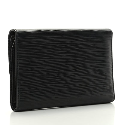 Louis Vuitton Epi Porte Tresor Etui Papiers Wallet Black 3 of 6
