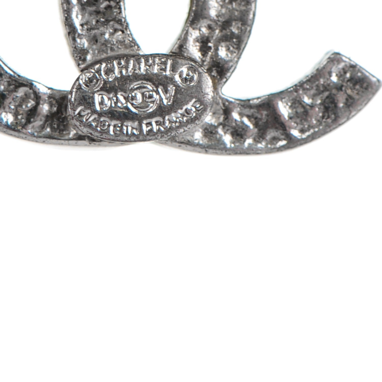 Chanel Crystal CC Earrings Silver 6 of 6