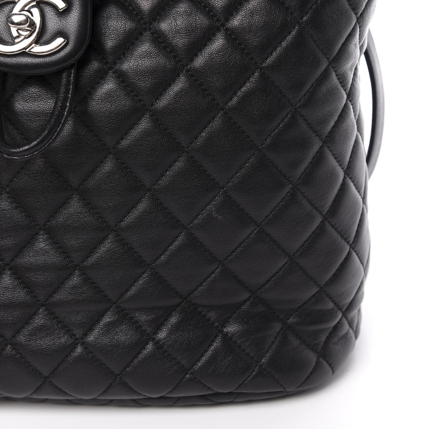 Lambskin Quilted Small Urban Spirit Backpack Black