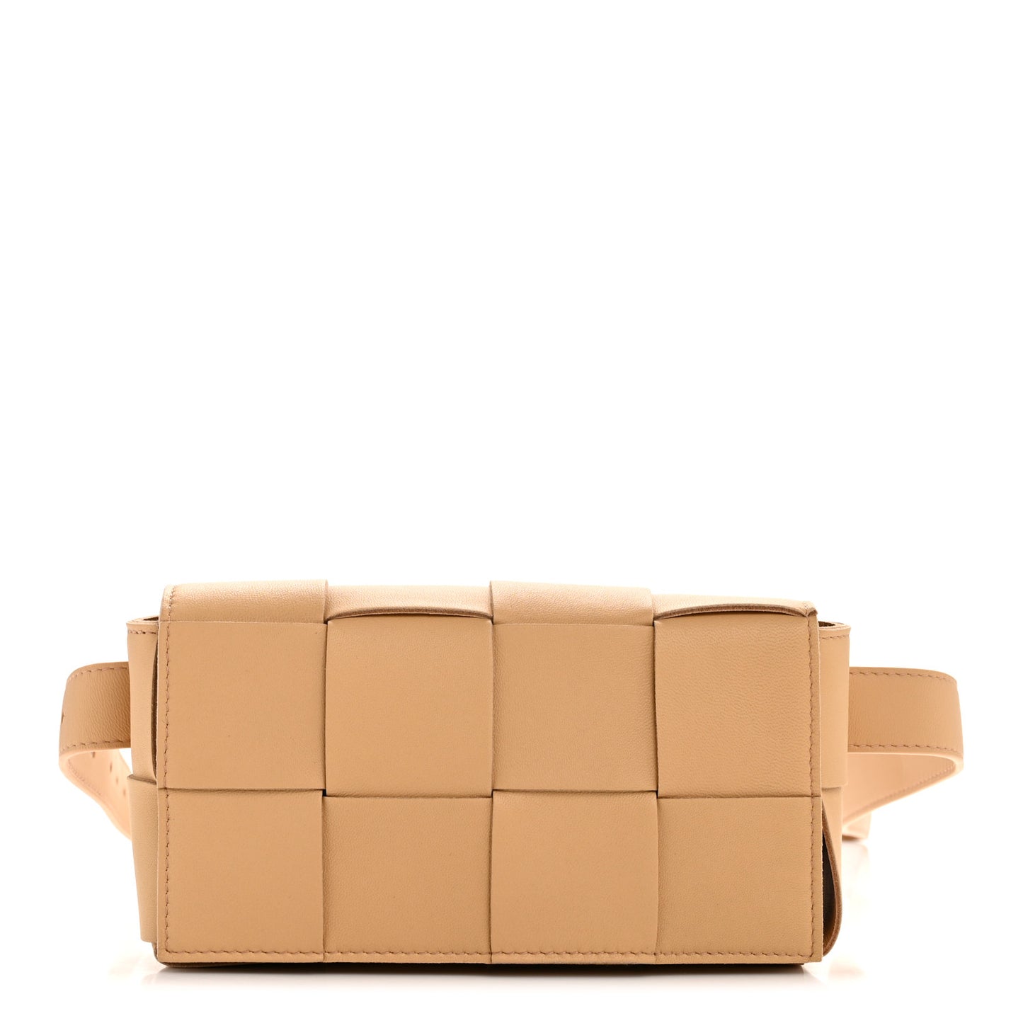 Nappa Maxi Intreccio The Belt Cassette Bag Almond