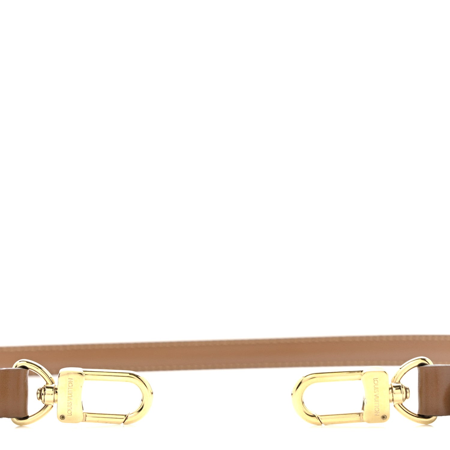 Louis Vuitton Calfskin 16mm Adjustable Shoulder Strap Brown Brown 3 of 5