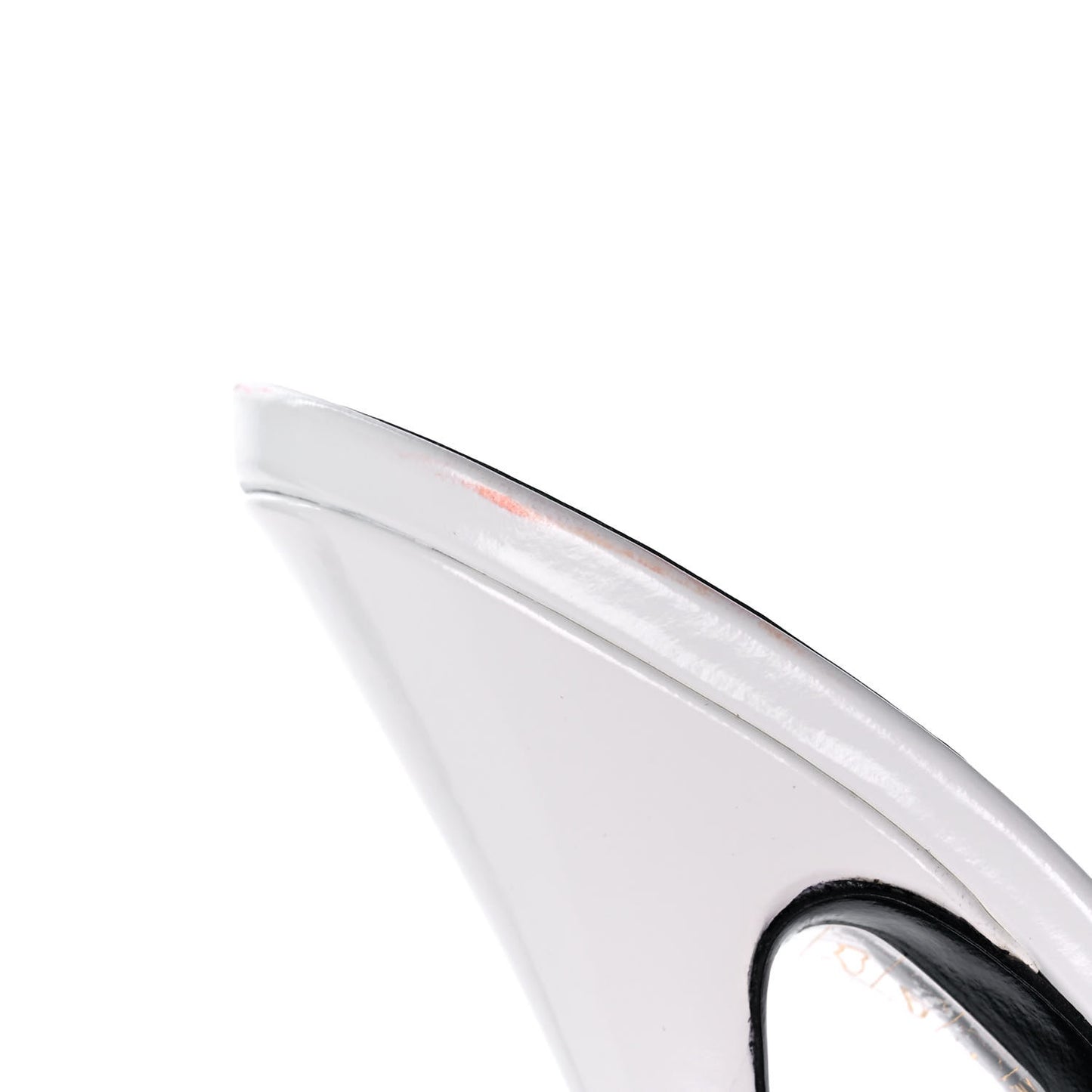 Polished Calfskin Scarlet High Heel Slide Sandals 38.5 Great White