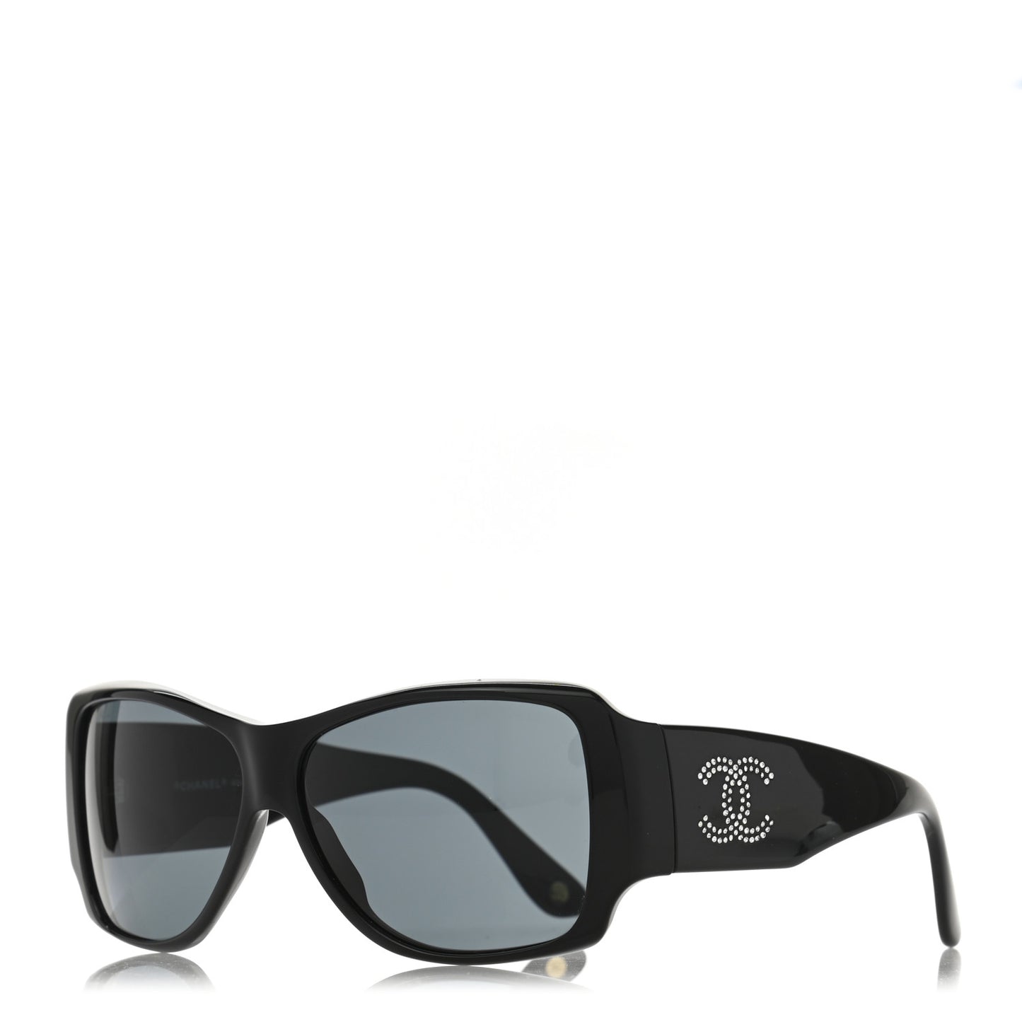 Black Crystal CC Logo Sunglasses 5096-B Black