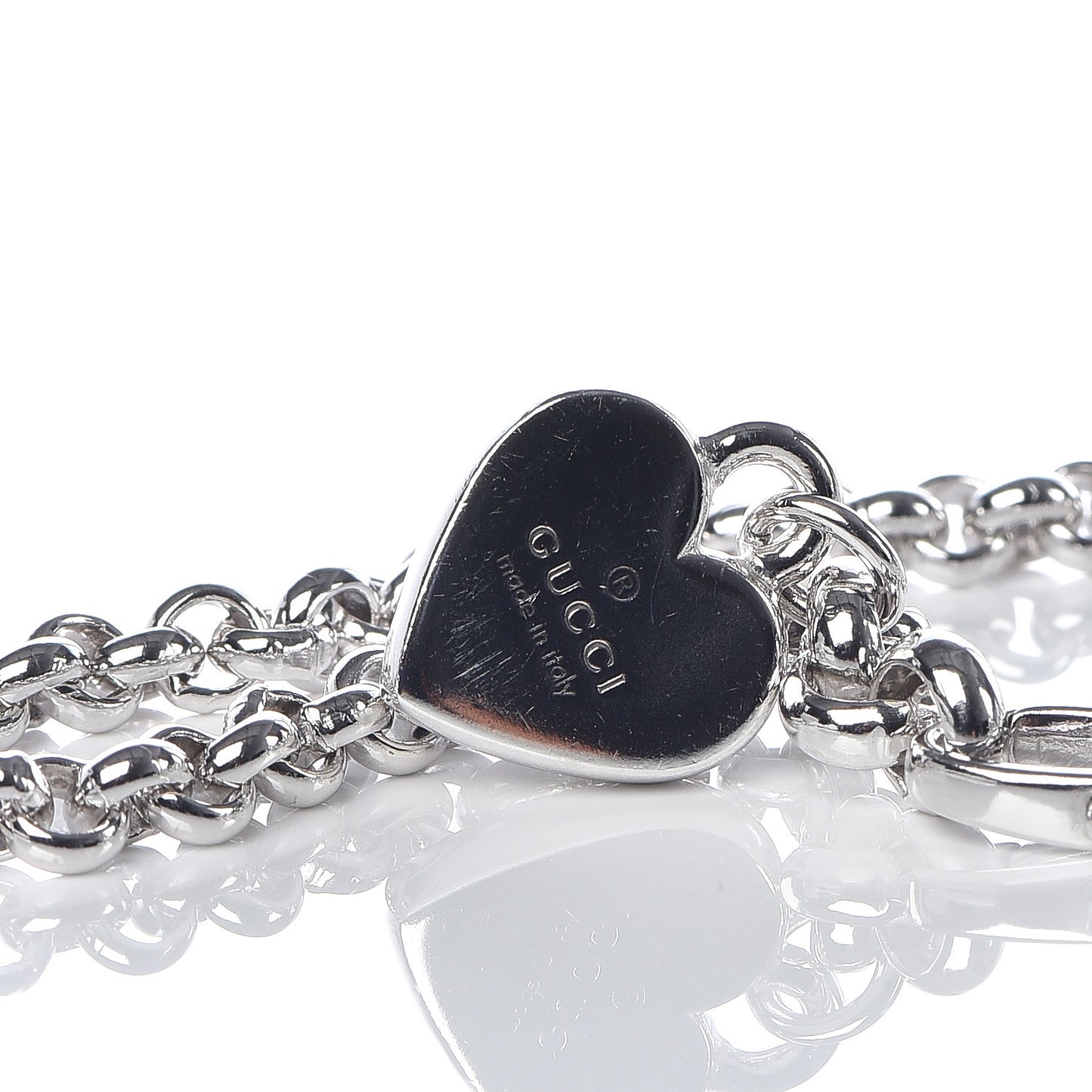 Sterling Silver Trademark Heart Charm Bracelet