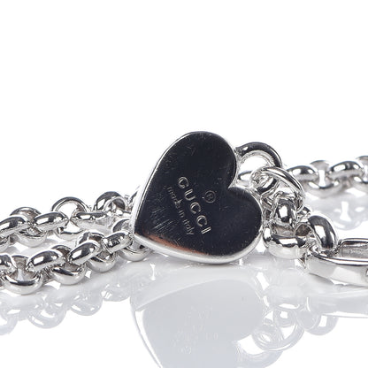 Gucci Sterling Silver Trademark Heart Charm Bracelet 4 of 6