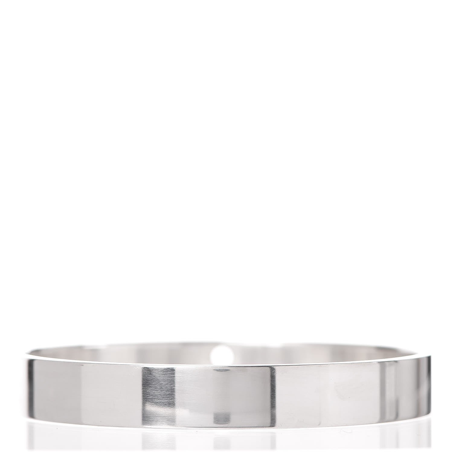 Tiffany Sterling Silver Diamond Narrow Locks Bangle Bracelet 3 of 7