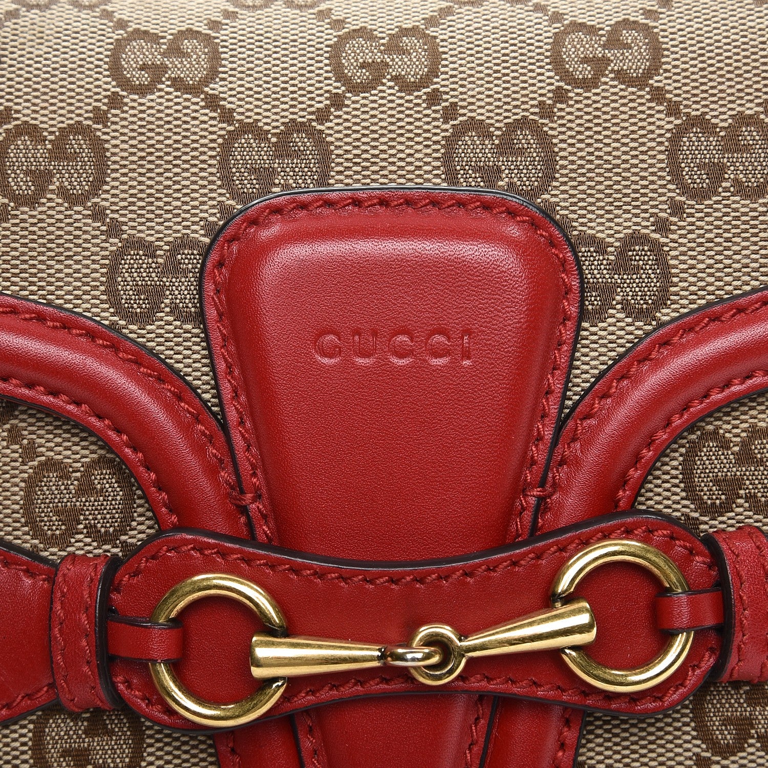 Gucci Monogram Ruinart Calfskin Small Lady Web Shoulder Bag Beige Ebony Hibiscus Red 8 of 8