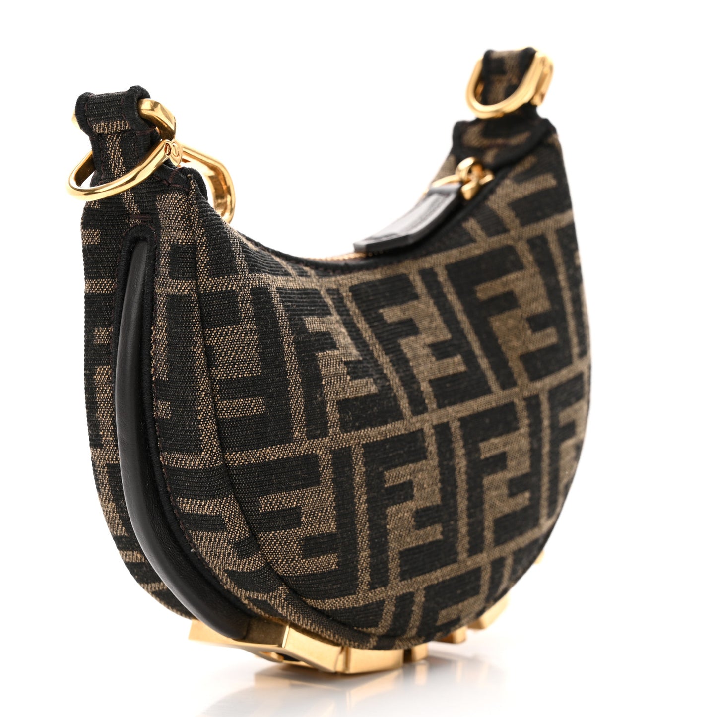 Fabric Jacquard FF 1974 Nano Fendigraphy Hobo Charm Tobacco Moro