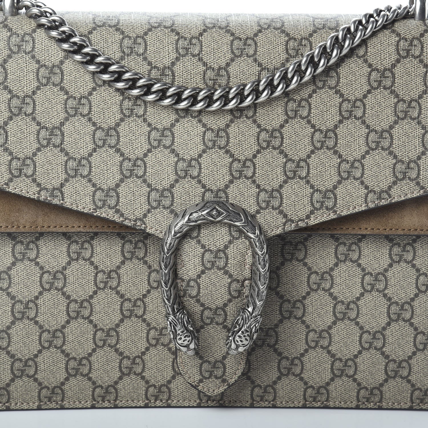 Gucci GG Supreme Monogram Medium Dionysus Shoulder Bag Taupe 7 of 9
