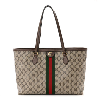 Gucci GG Supreme Monogram Medium Ophidia Shopping Tote Brown 1 of 12