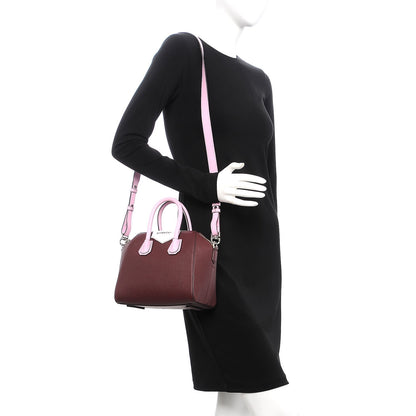 Givenchy Sugar Goatskin Mini Tri-Color Antigona Burgundy Pink White 2 of 9