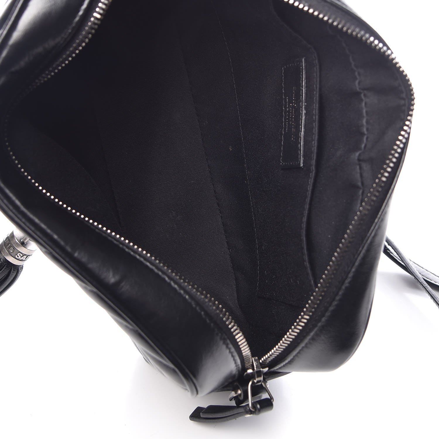 Saint Laurent Calfskin Matelasse Monogram Lou Camera Bag Black 5 of 9