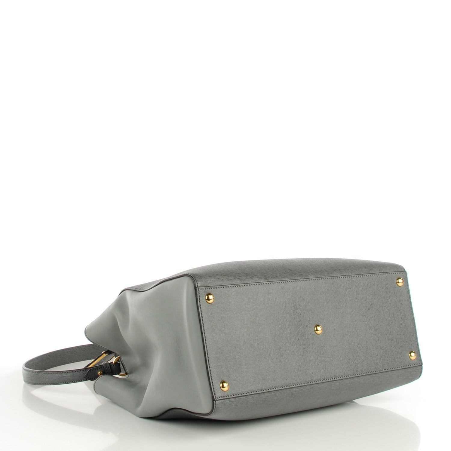 Fendi Vitello Elite Flamingo Regular 2Jours Tote Grigio Grigio Chiaro 4 of 7