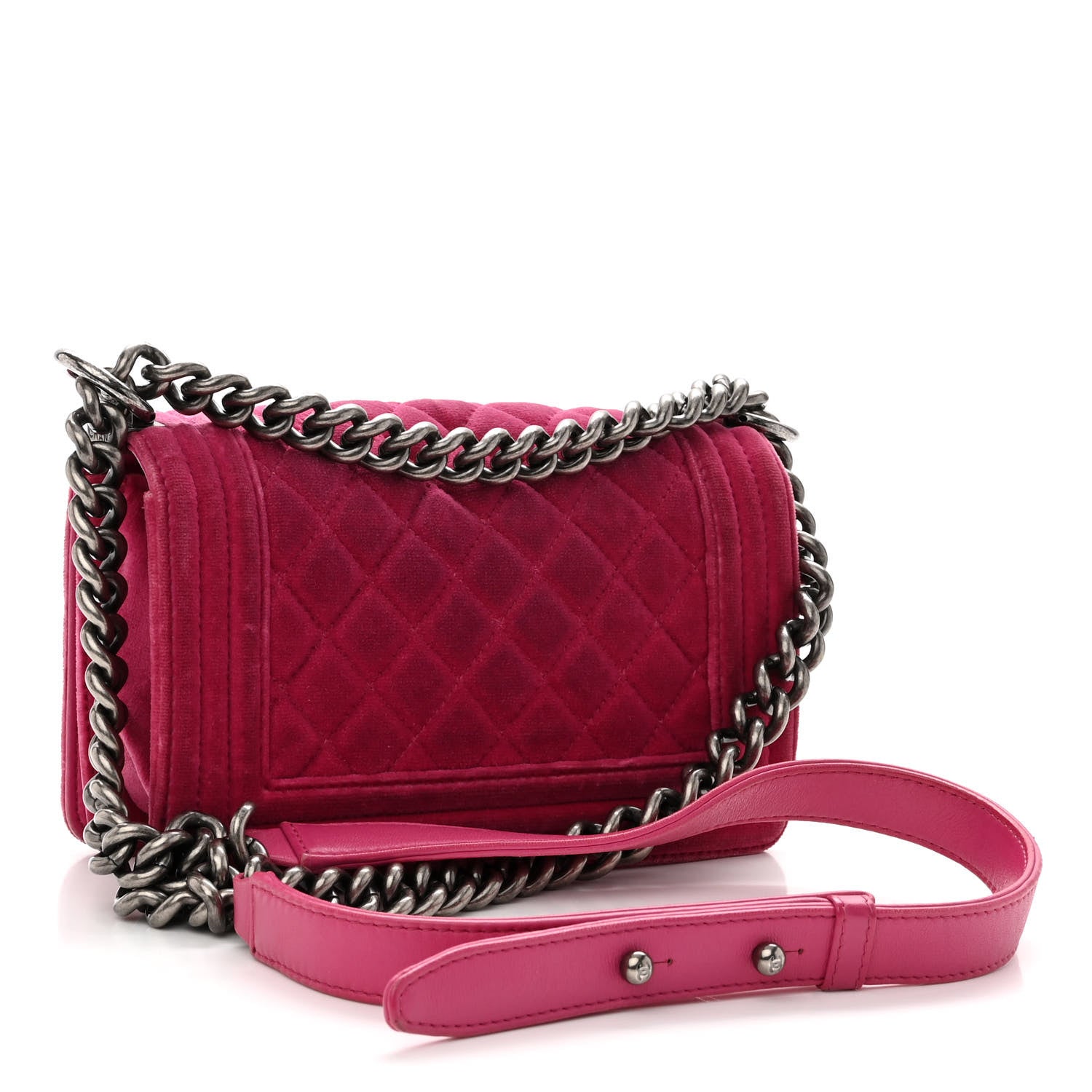 Chanel Velvet Quilted Small Boy Flap Pink 3 of 11