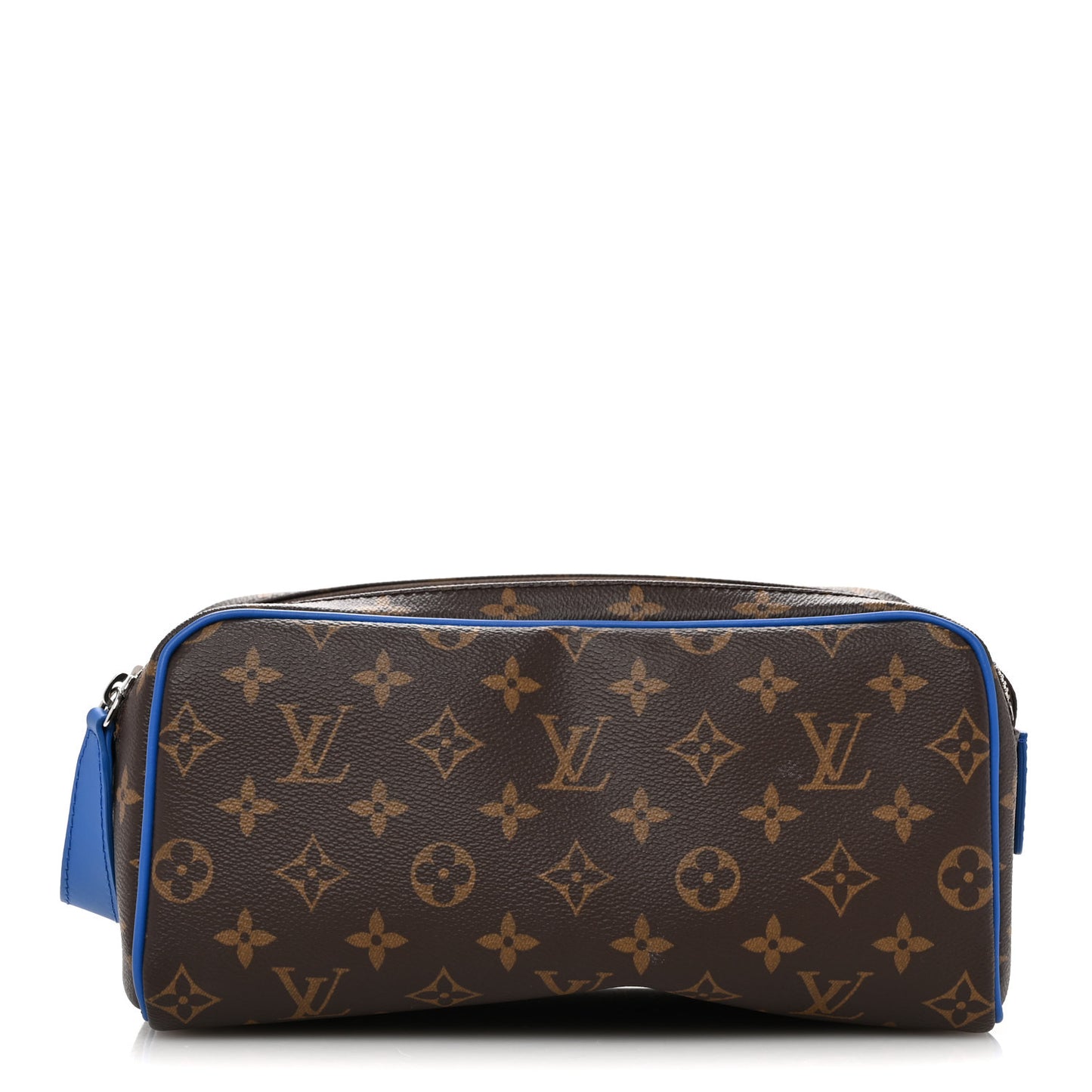 Monogram Macassar Dopp Kit Toilet Pouch Indigo Blue