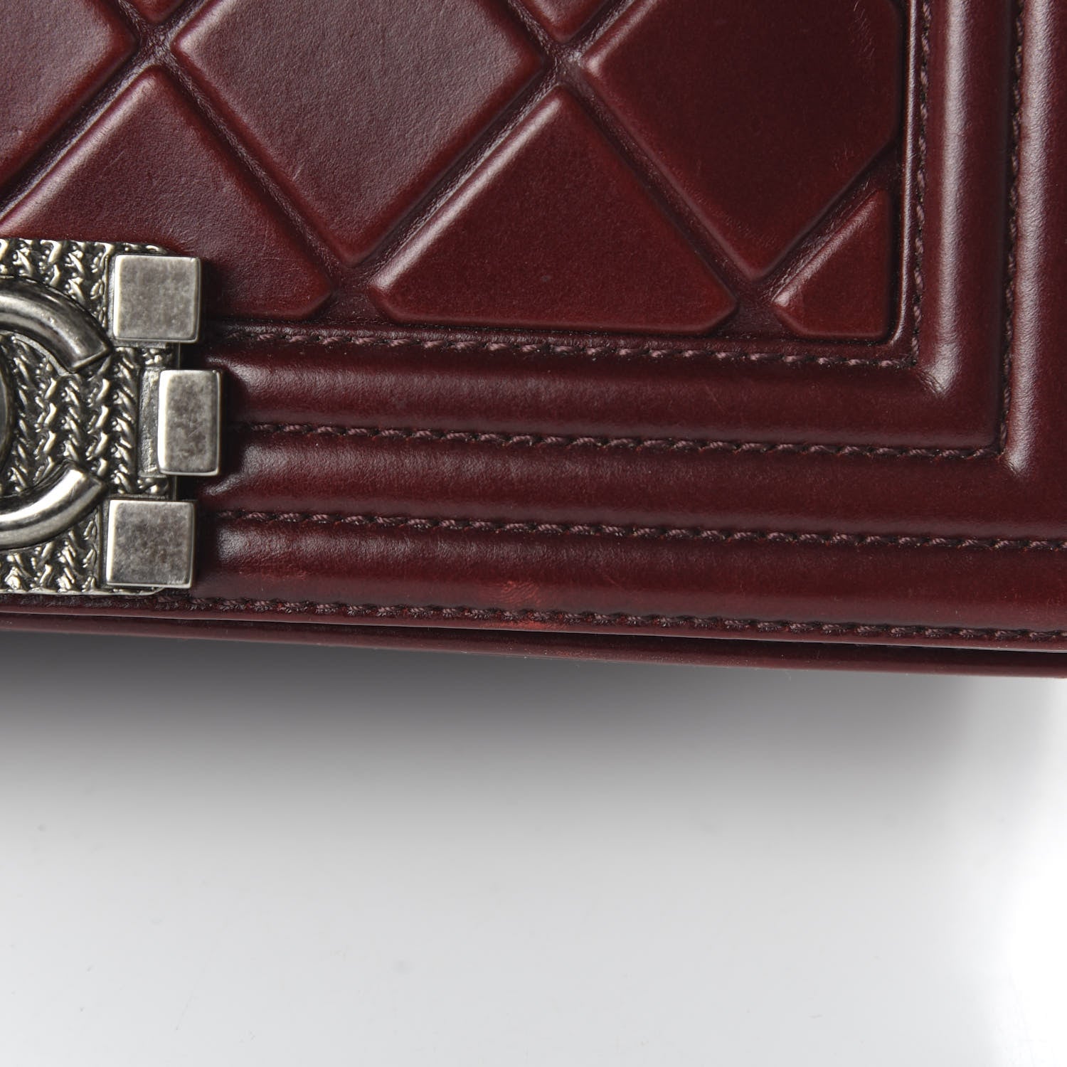 Chanel Calfskin Embossed Medium Paris Salzburg Boy Flap Red 11 of 13