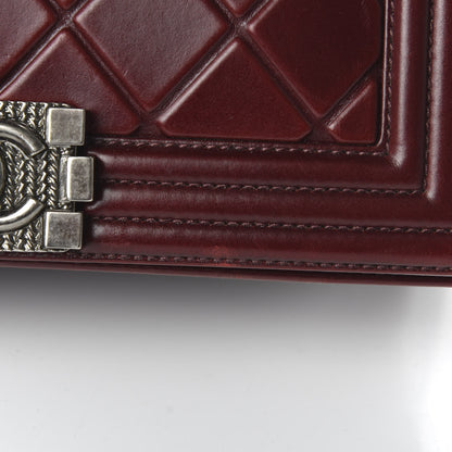 Chanel Calfskin Embossed Medium Paris Salzburg Boy Flap Red 11 of 13