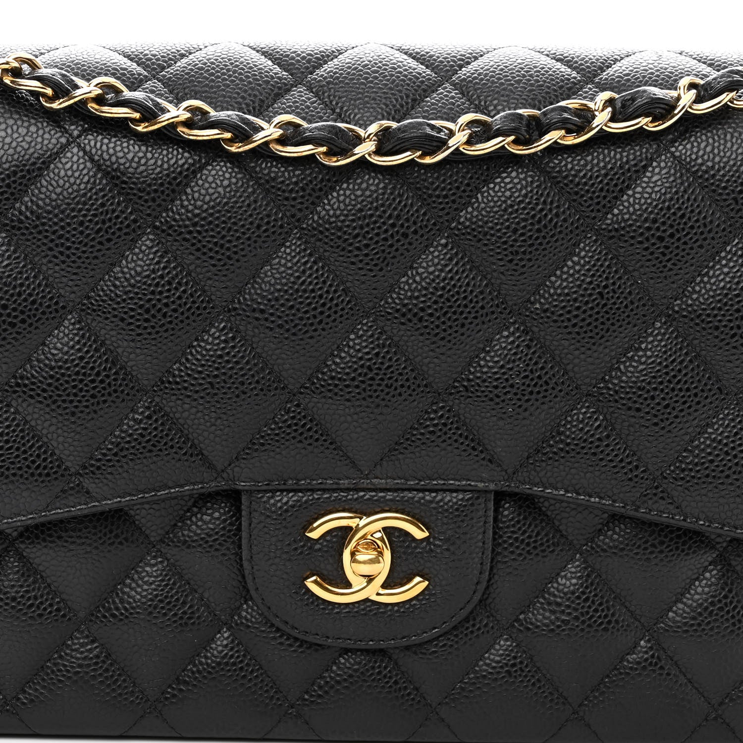 Chanel Caviar Quilted Jumbo Double Flap Black 8 of 10