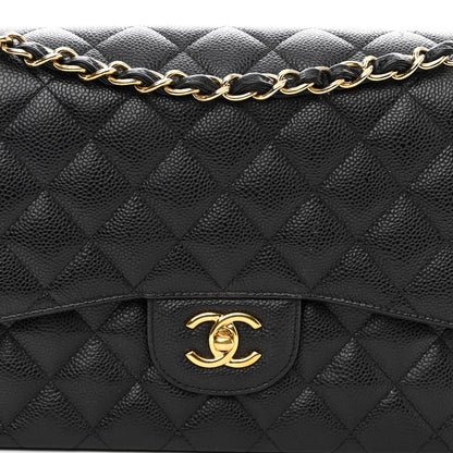 Chanel Caviar Quilted Jumbo Double Flap Black 8 of 10