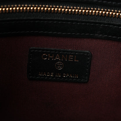 Chanel Lambskin Quilted Medium Cosmetic Case Black 6 of 8