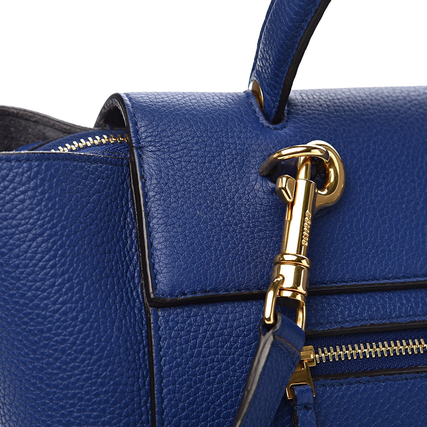 Grained Calfskin Mini Belt Bag Indigo