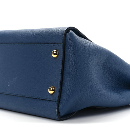 Burberry Soft Grain Calfskin Buckle Tote Steel Blue 9 of 11