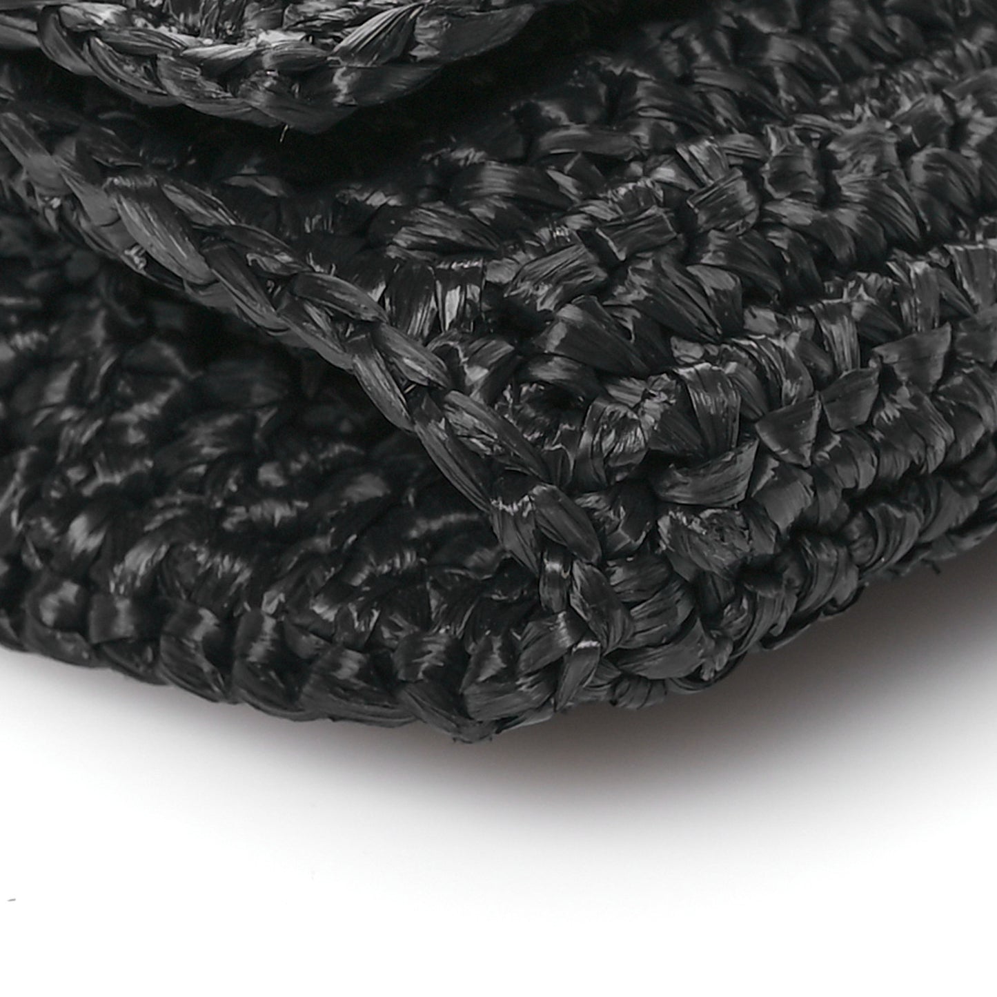 Raffia Monogram Tassel Kate 99 Black