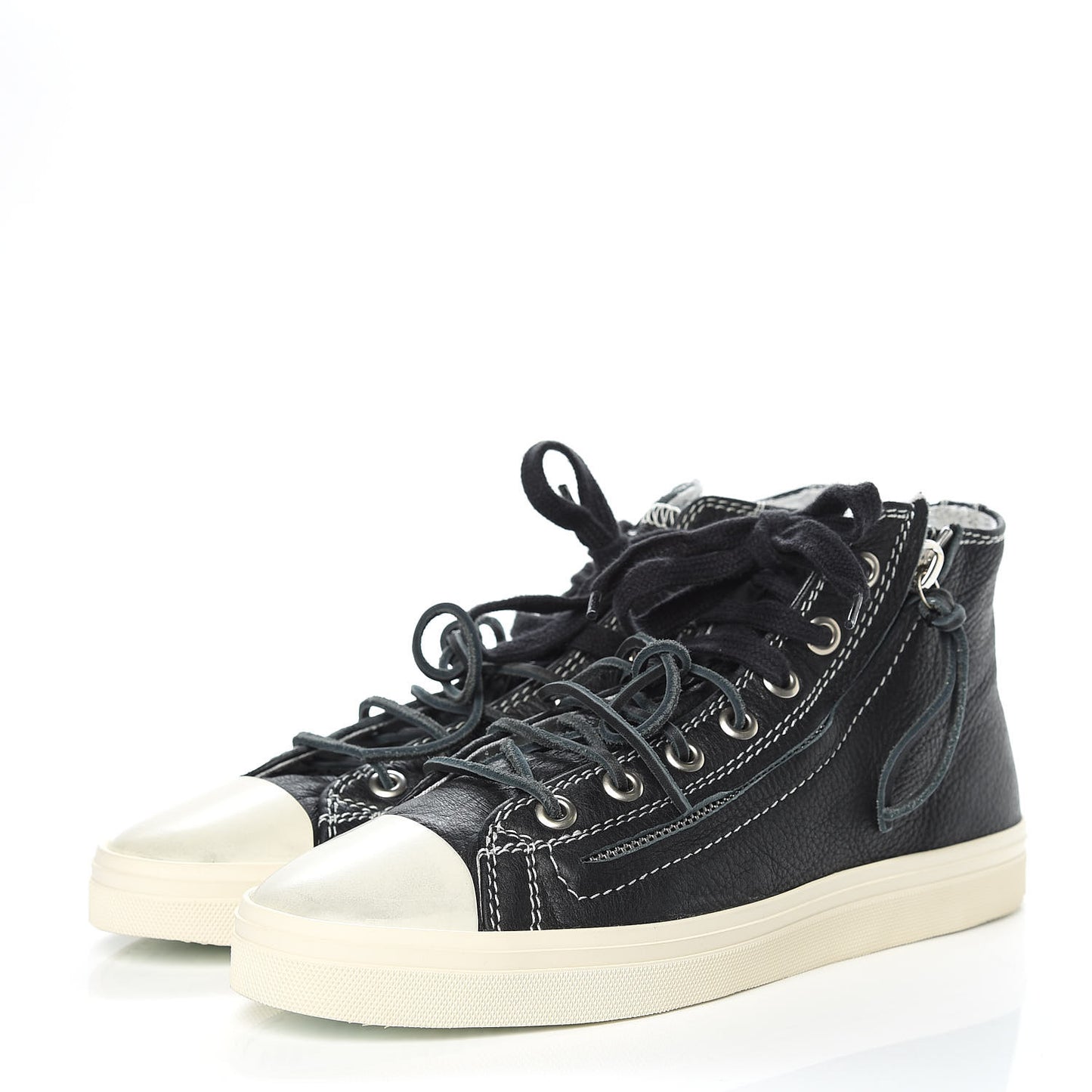 Distressed Calfskin Womens Rivingston Womens High Top Sneakers 41 Black
