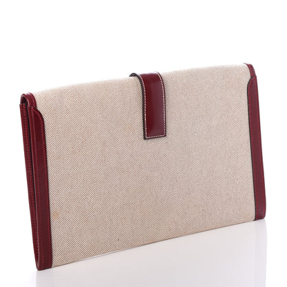 Hermes Box Toile Jige PM Clutch Rouge H 3 of 7