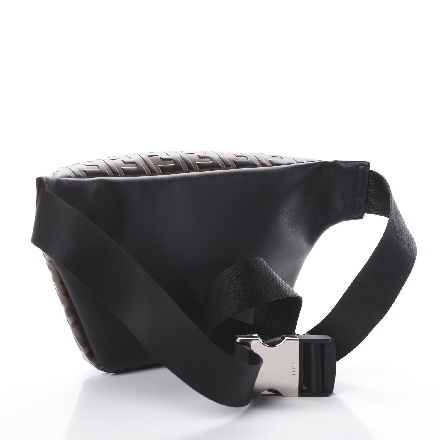 Fendi Vitello Century Bi-Color FF 1974 Embossed Belt Bag Maya Black 2 of 8