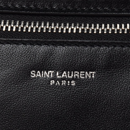Saint Laurent Antiqued Lambskin Sid Flat Crossbody Black 7 of 10