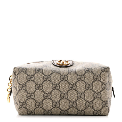 Gucci Soft GG Supreme Monogram Calfskin Medium Ophidia Cosmetic Case Beige Ebony New Acero 1 of 7