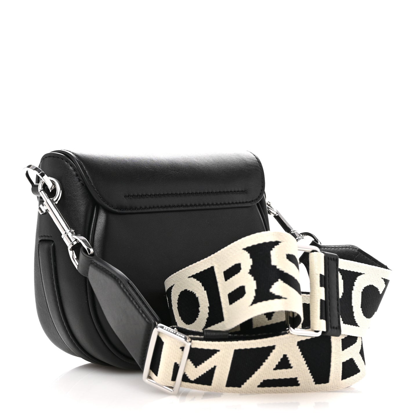 Calfskin Small The Covered J Marc Saddle Bag Black