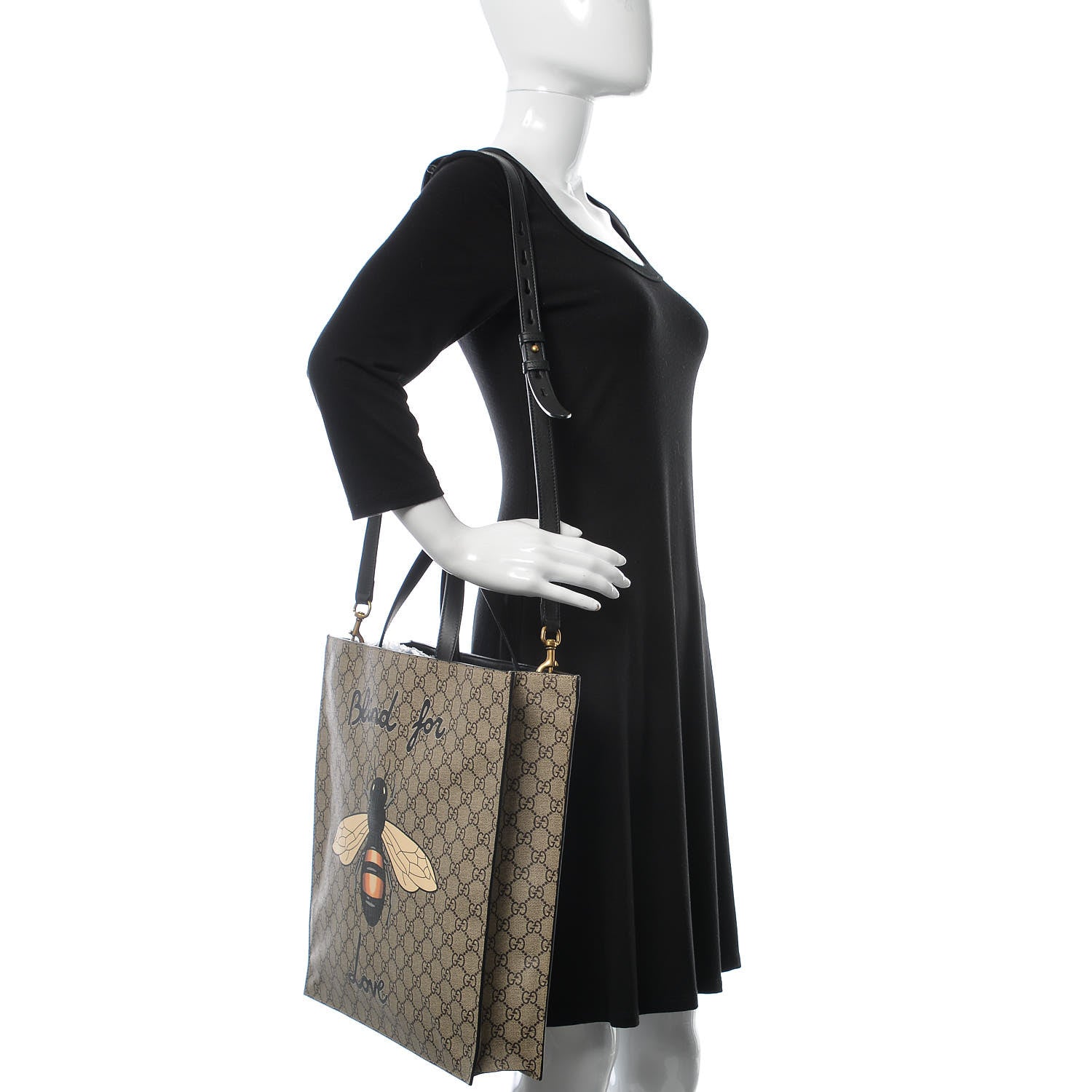 Gucci GG Supreme Monogram Blind for Love Vertical Tote 2 of 9
