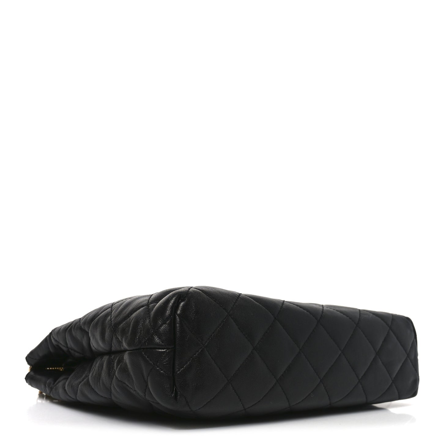 Calfskin Quilted Cassandre Large Cosmetic Pouch Black