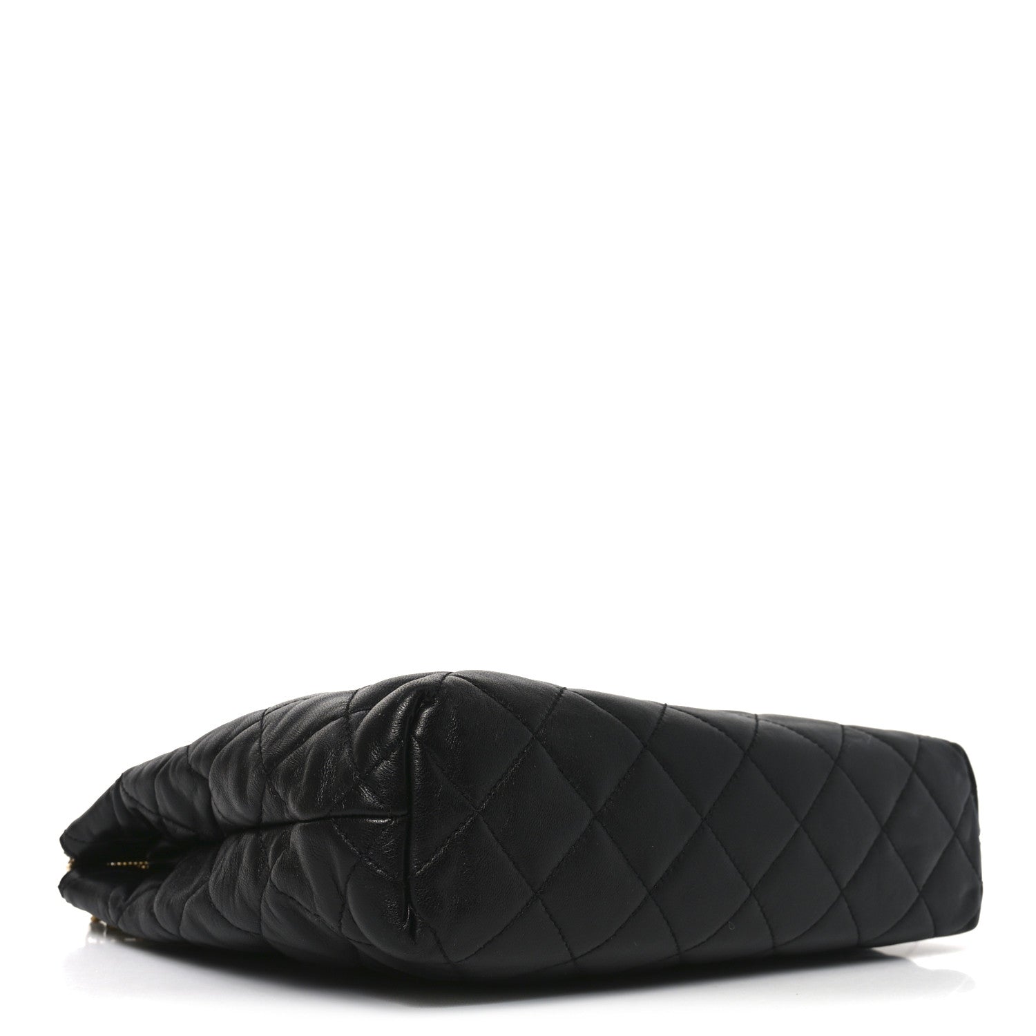 Saint Laurent Calfskin Quilted Cassandre Large Cosmetic Pouch Black 4 of 9