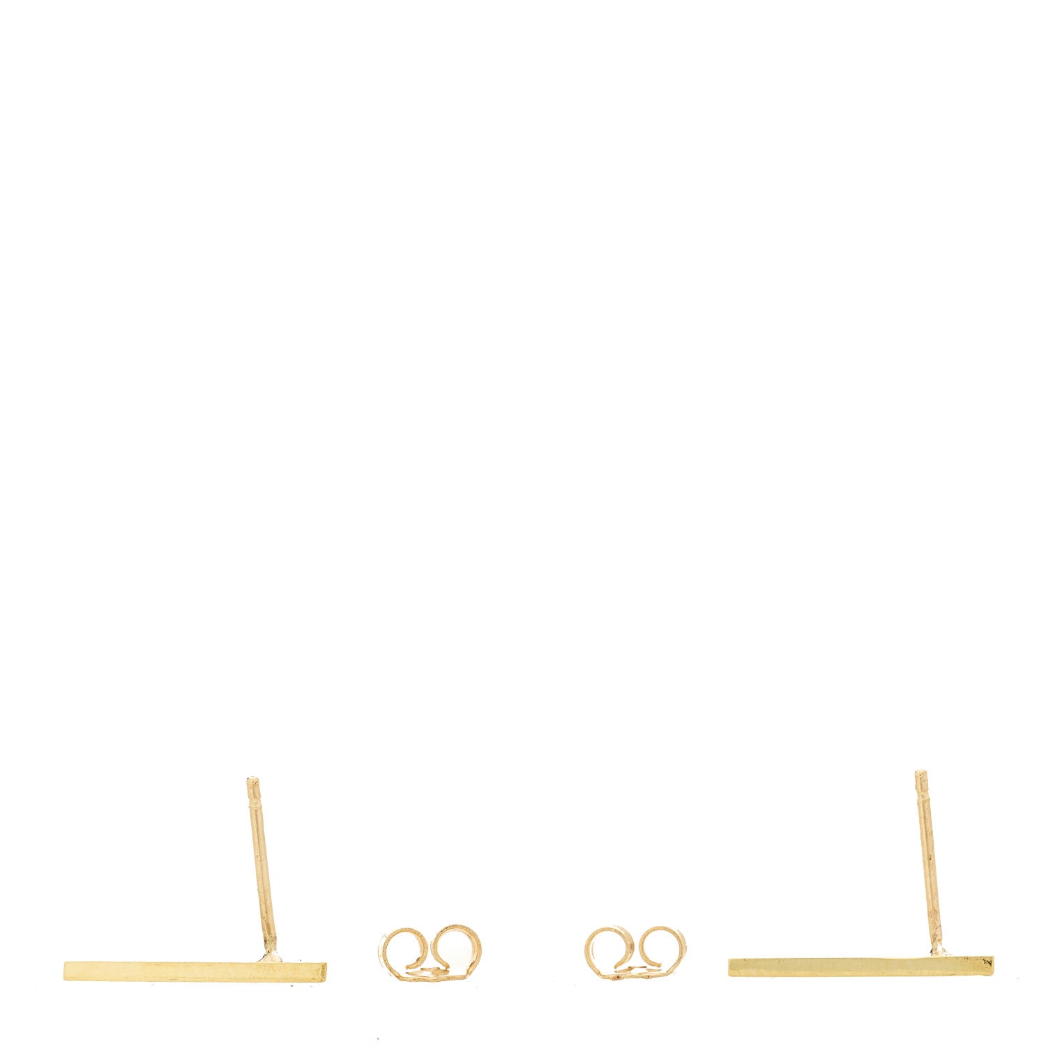 Jennifer Meyer 18K Yellow Gold Bar Stud Earrings 3 of 4