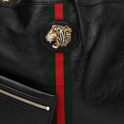 Gucci Calfskin Maxi Rajah Chain Tote Black 9 of 12